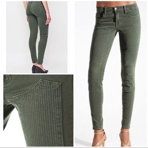 J Brand Rox Moto Vin Mantis Green Skinny Jeans